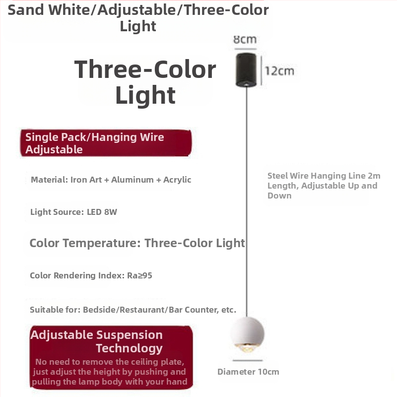 Öökülje rippvalgusti internetist populaarne rippvalgusti reguleeritava kõrgusega magamistoa öökülje rippvalgusti uue stiiliga väike rippvalgusti ühe kangaga nööriga rippvalgusti