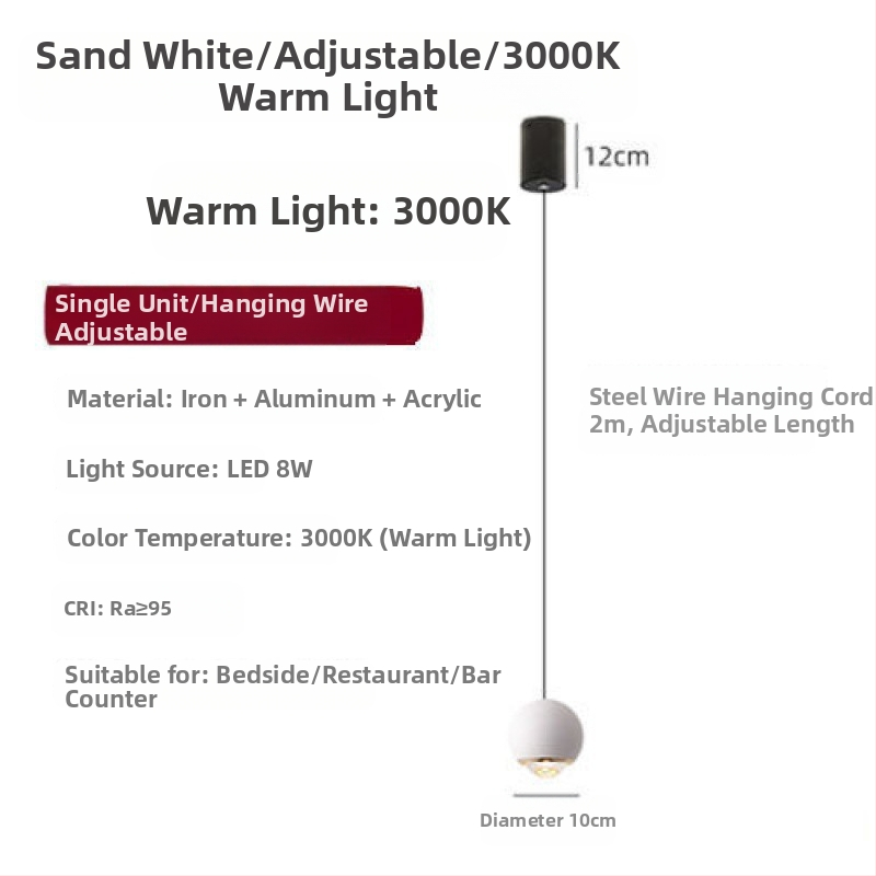 Öökülje rippvalgusti internetist populaarne rippvalgusti reguleeritava kõrgusega magamistoa öökülje rippvalgusti uue stiiliga väike rippvalgusti ühe kangaga nööriga rippvalgusti