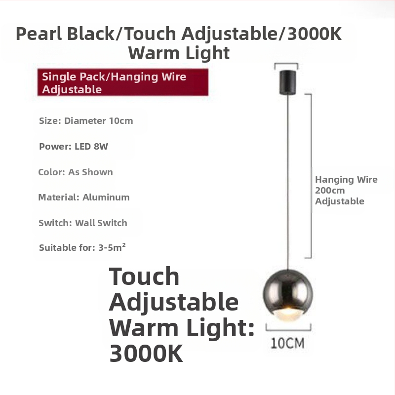 Öökülje rippvalgusti internetist populaarne rippvalgusti reguleeritava kõrgusega magamistoa öökülje rippvalgusti uue stiiliga väike rippvalgusti ühe kangaga nööriga rippvalgusti