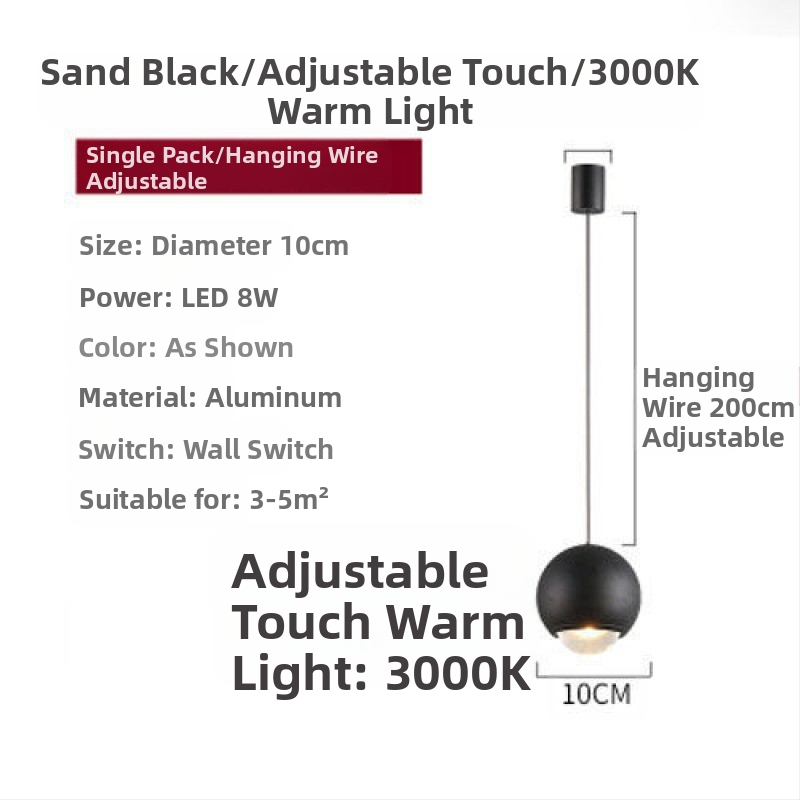 Öökülje rippvalgusti internetist populaarne rippvalgusti reguleeritava kõrgusega magamistoa öökülje rippvalgusti uue stiiliga väike rippvalgusti ühe kangaga nööriga rippvalgusti