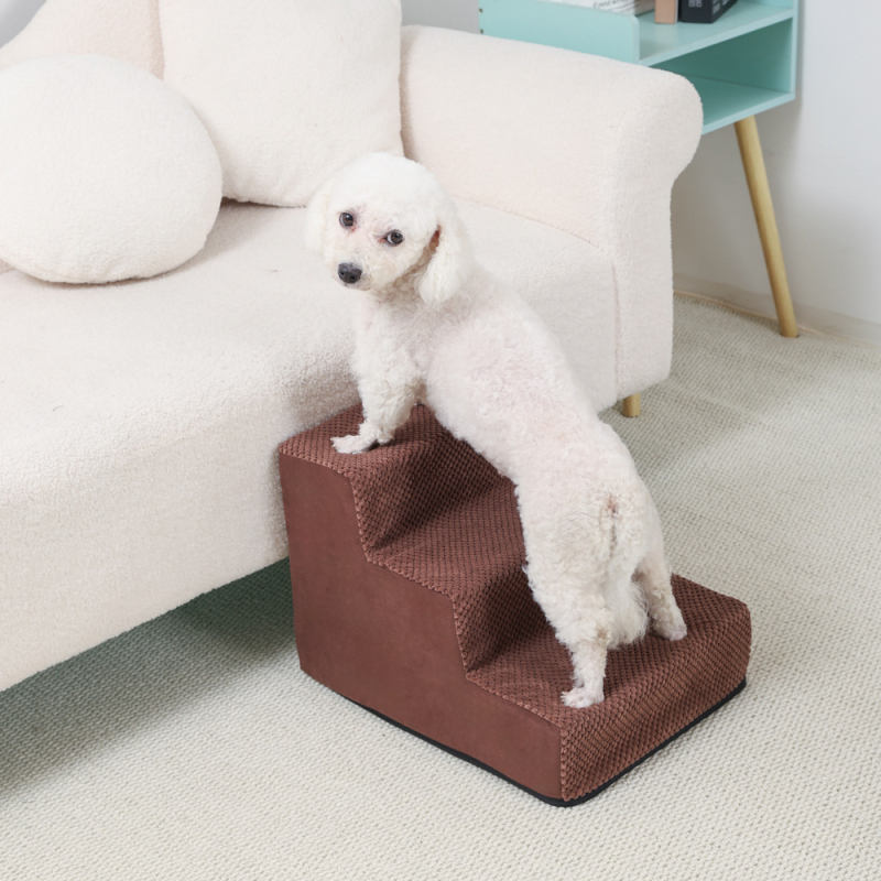 Lemmikloomade täisnurga all olev ronimisredel diivanvoodil üles ja alla ronimiseks, masinpestav koerte ja kasside trepiaste, väikese koera ronimisvoodi redel
