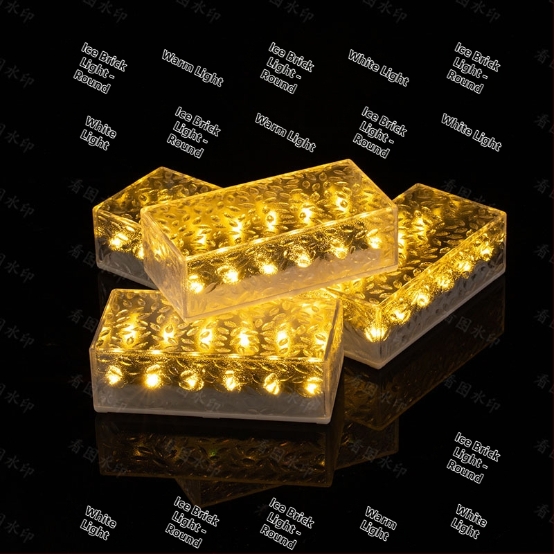 Päikeseenergial töötav LED-jääkivi lamp klaasist imitatsiooniga välistingimustes kasutatav sisehoovi põrandaplaadi lamp aia maastiku dekoratiivne maa-alune lamp telkimislamp