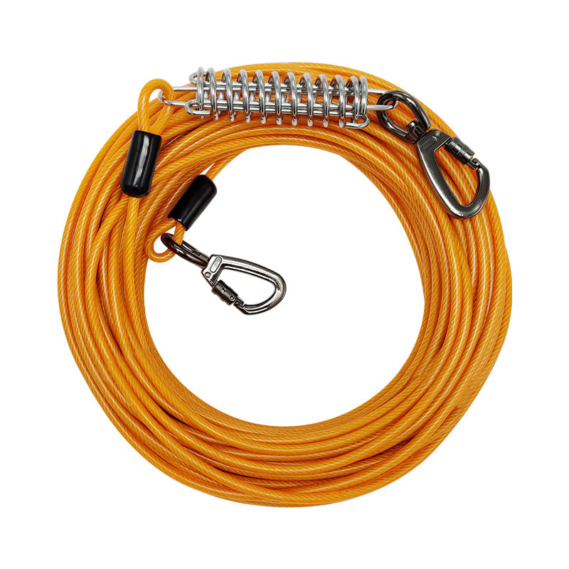 Lemmikloomade terastraadist jalutusrihm hammustusvastane veojõuköis pikendatud terastraadist koerarihm paksendatud 20 jala pikkune õuekoerarihm