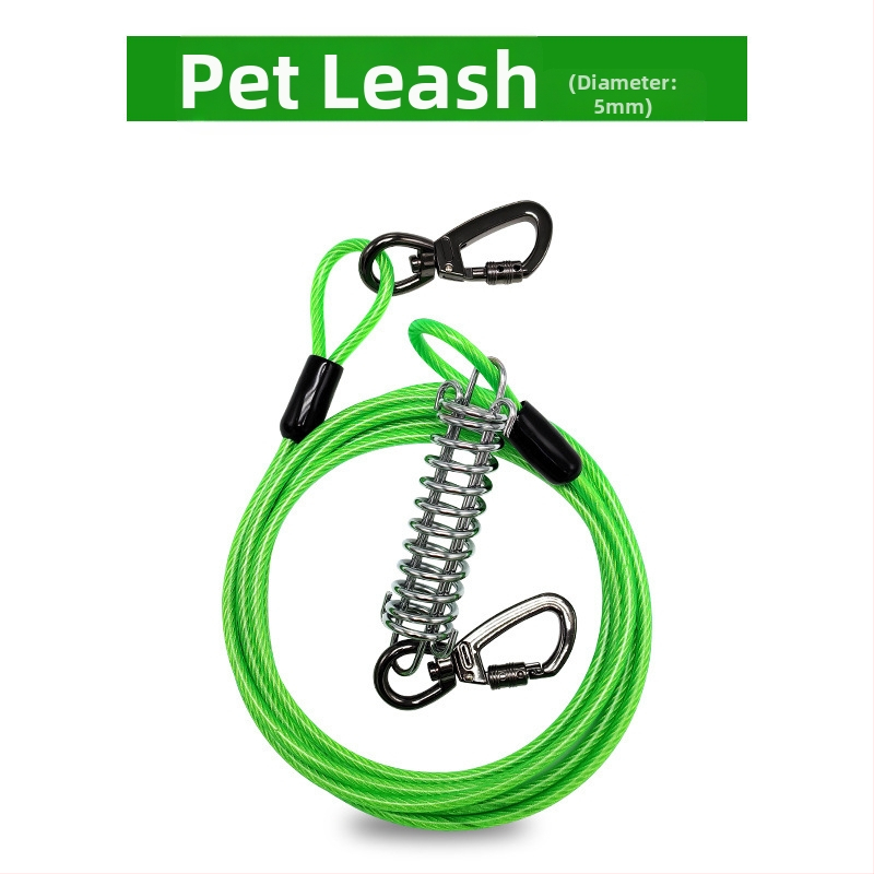 Lemmikloomade terastraadist jalutusrihm hammustusvastane veojõuköis pikendatud terastraadist koerarihm paksendatud 20 jala pikkune õuekoerarihm