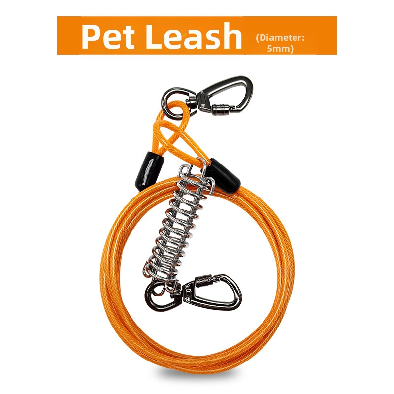 Lemmikloomade terastraadist jalutusrihm hammustusvastane veojõuköis pikendatud terastraadist koerarihm paksendatud 20 jala pikkune õuekoerarihm