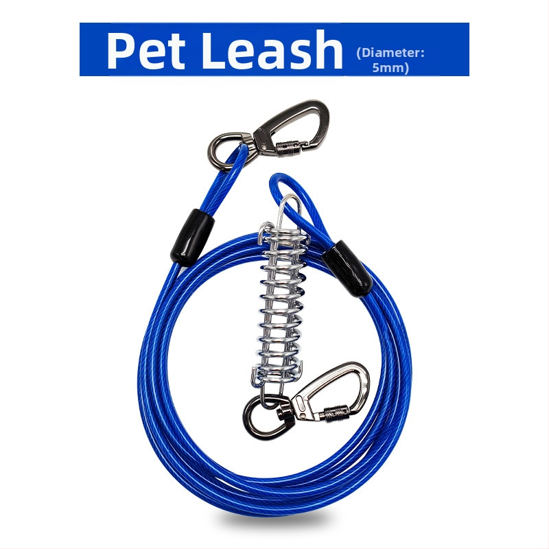 Lemmikloomade terastraadist jalutusrihm hammustusvastane veojõuköis pikendatud terastraadist koerarihm paksendatud 20 jala pikkune õuekoerarihm