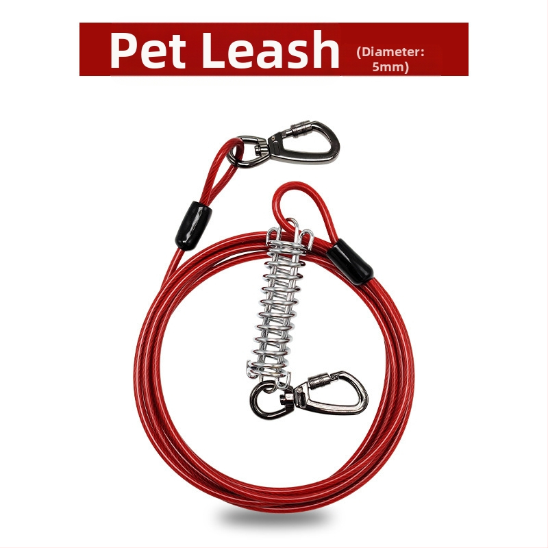 Lemmikloomade terastraadist jalutusrihm hammustusvastane veojõuköis pikendatud terastraadist koerarihm paksendatud 20 jala pikkune õuekoerarihm