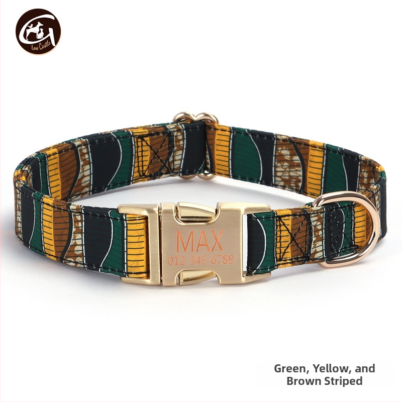 Uus kirjaga koerakaelarihm lilla roosa triibuga lemmikloomatarvete väliskaubanduse veojõuga koerakett madal kuldne pandla kiri