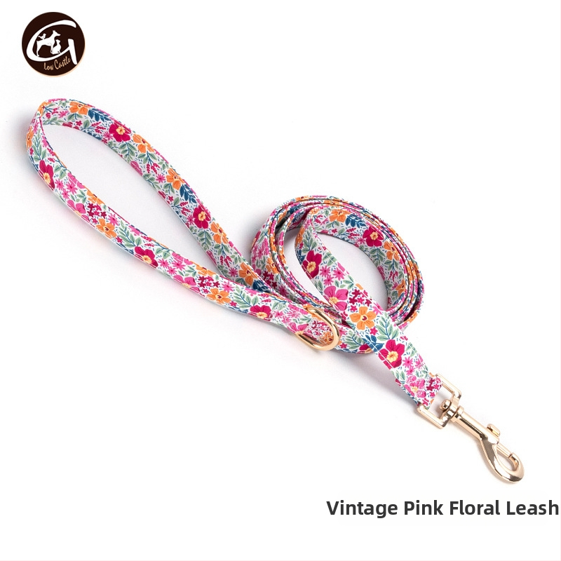 Uus kirjaga koerakaelarihm lilla roosa triibuga lemmikloomatarvete väliskaubanduse veojõuga koerakett madal kuldne pandla kiri