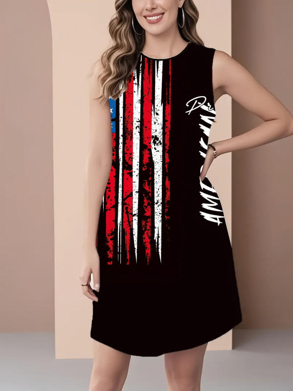 Euroopa ja Ameerika uus stiil 2025 uus mood trendikas vabaaja hingav ümara kaelusega vestiga kleit