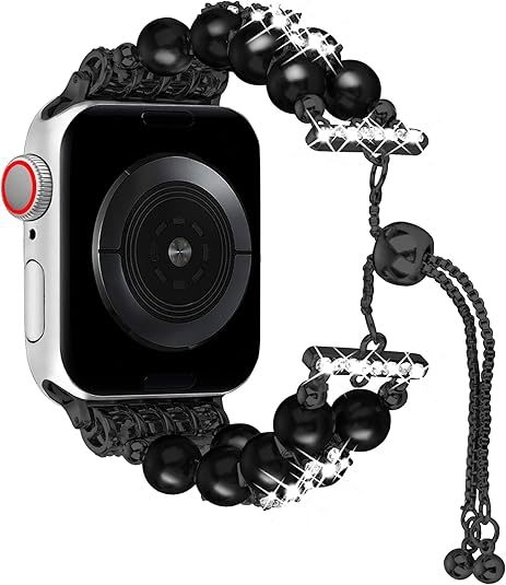 Sobib Apple Samsung Watchile. Täielik valik universaalseid boheemlaslikke kellarihmasid. Väliskaubanduse inventuuri helmestega metallist käevõru.