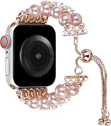 Sobib Apple Samsung Watchile. Täielik valik universaalseid boheemlaslikke kellarihmasid. Väliskaubanduse inventuuri helmestega metallist käevõru.