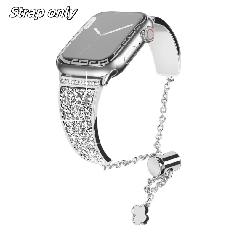 Sobib Apple Samsung Watchile. Täielik valik universaalseid boheemlaslikke kellarihmasid. Väliskaubanduse inventuuri helmestega metallist käevõru.