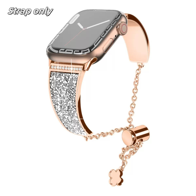 Sobib Apple Samsung Watchile. Täielik valik universaalseid boheemlaslikke kellarihmasid. Väliskaubanduse inventuuri helmestega metallist käevõru.