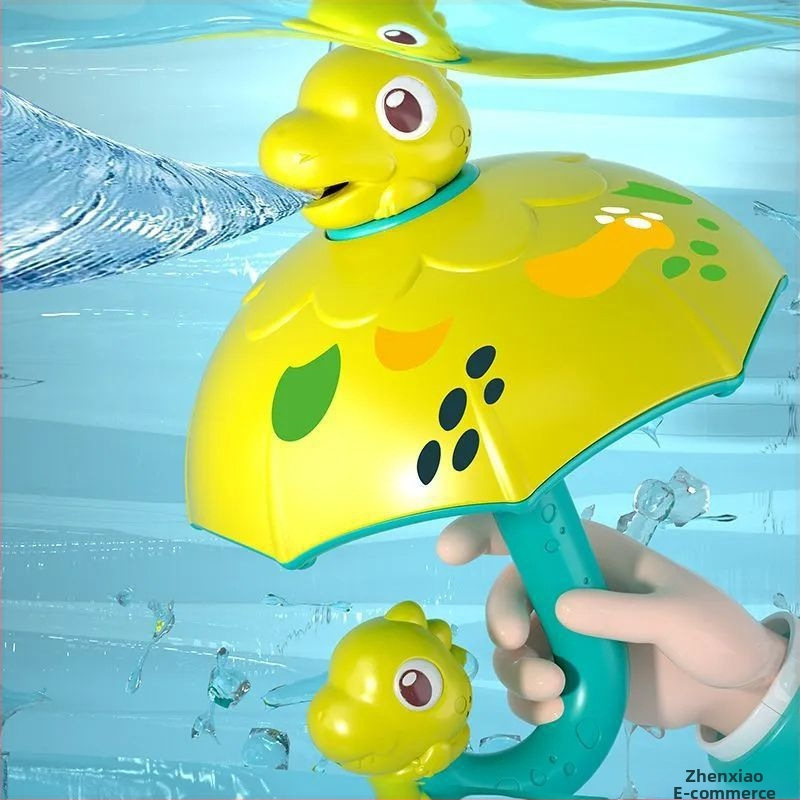 Динозавърски чадър, дъждовен облак, бебешка вана, водна играчка, деца, плуване, водна игра, момче, момиче, динозавърско яйце