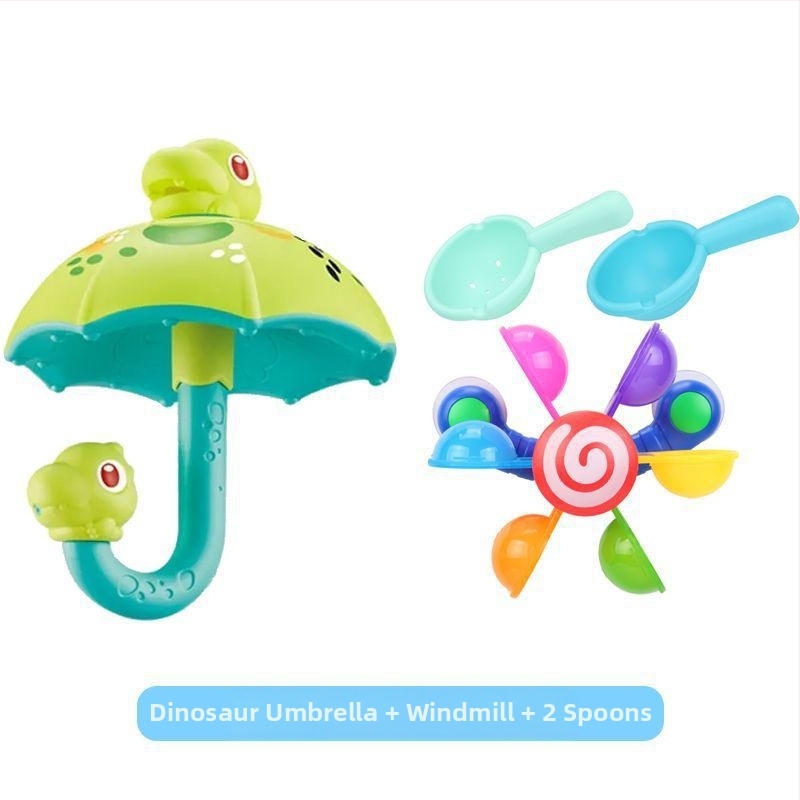 Dinozaura lietussargs Lietus mākonis Bērnu vannas ūdens rotaļlieta Bērniem Peldēšanās Ūdens Spēlēt Zēns Meitene Dinozaura ola