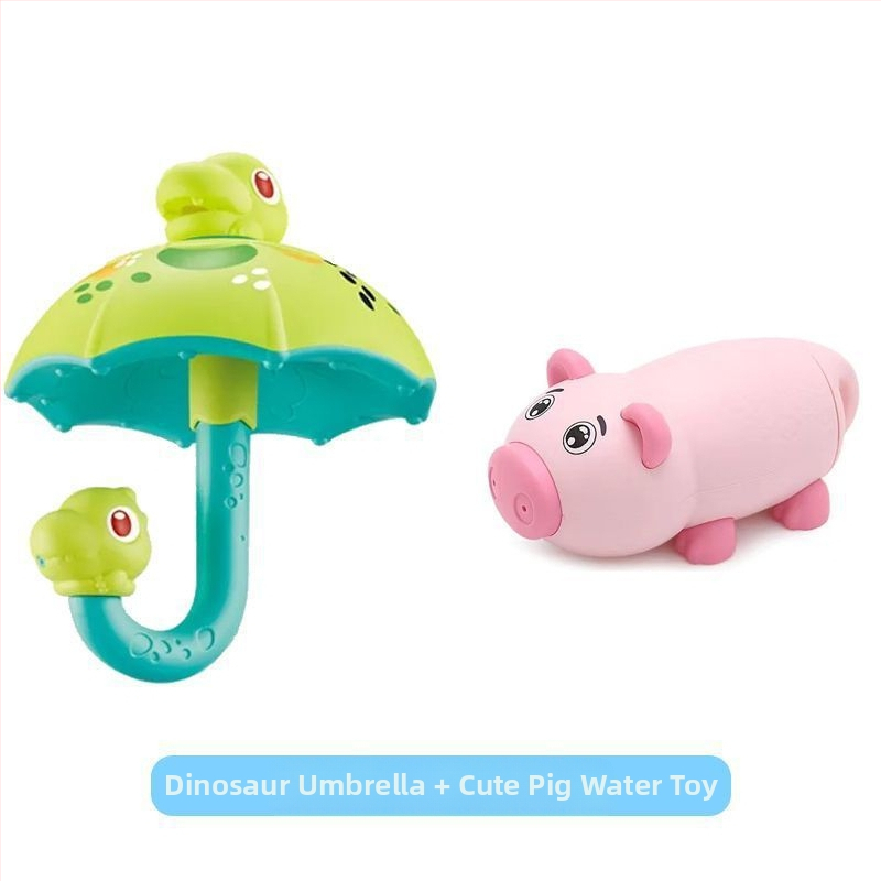 Dinozaura lietussargs Lietus mākonis Bērnu vannas ūdens rotaļlieta Bērniem Peldēšanās Ūdens Spēlēt Zēns Meitene Dinozaura ola