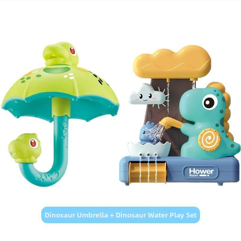 Dinozaura lietussargs Lietus mākonis Bērnu vannas ūdens rotaļlieta Bērniem Peldēšanās Ūdens Spēlēt Zēns Meitene Dinozaura ola