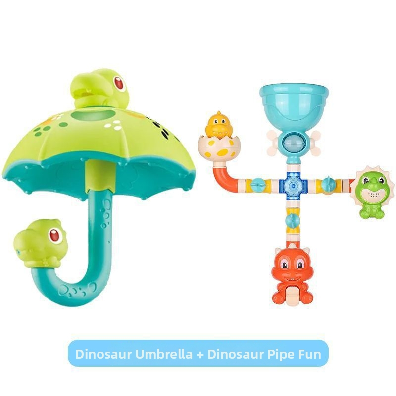 Dinozaura lietussargs Lietus mākonis Bērnu vannas ūdens rotaļlieta Bērniem Peldēšanās Ūdens Spēlēt Zēns Meitene Dinozaura ola