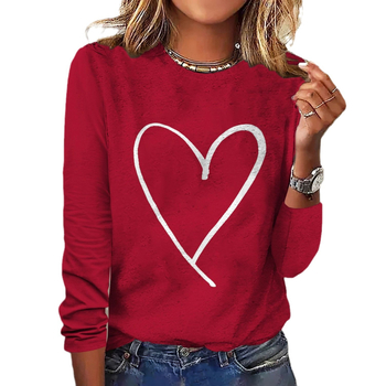 2024. aasta Amazon Independent Stationi naiste pikkade varrukatega T-särk, uus 3D-prinditud loodusliku maastikuga crewneck-kaelusega pikkade varrukatega lahtine T-särk naistele