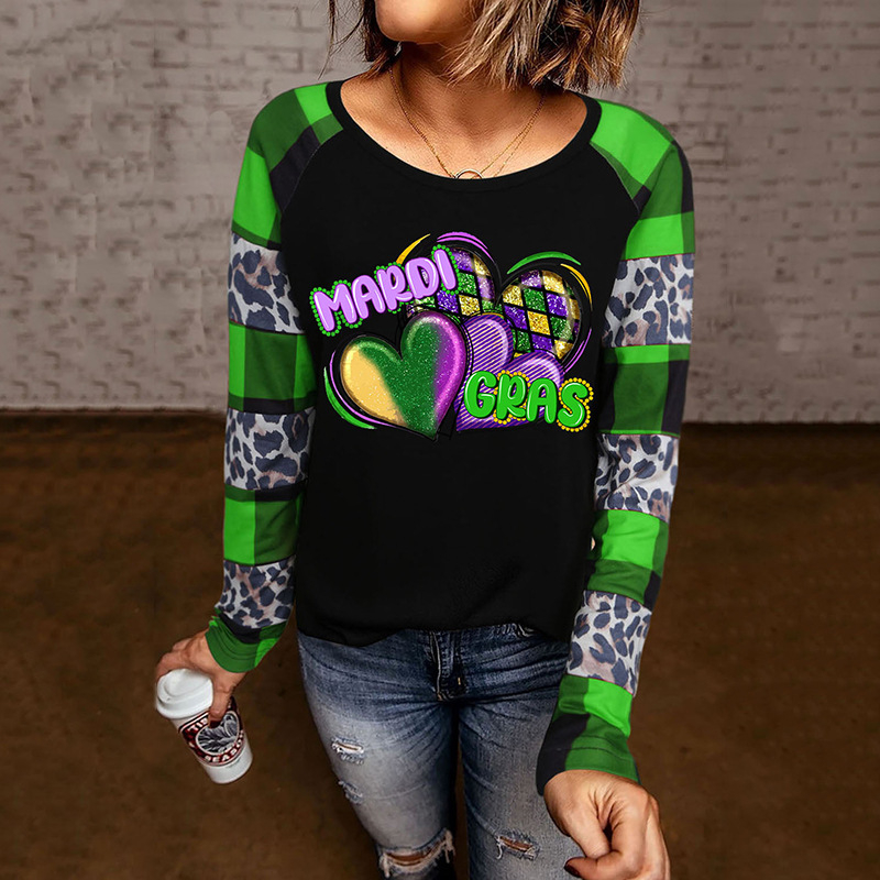 2024. aasta Amazon Independent Stationi naiste pikkade varrukatega T-särk, uus 3D-prinditud loodusliku maastikuga crewneck-kaelusega pikkade varrukatega lahtine T-särk naistele