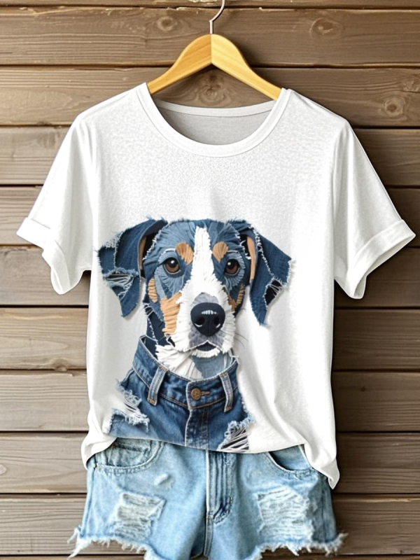 Lühikeste varrukatega T-särk, populaarne eksport 2025. aastal, kuum müük, digitaaltrükiga naiste ümara kaelusega pluus, hulgimüük, D-valmistatud alates ühest tükist