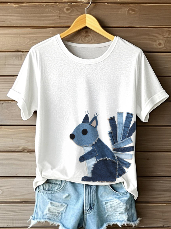 Lühikeste varrukatega T-särk, populaarne eksport 2025. aastal, kuum müük, digitaaltrükiga naiste ümara kaelusega pluus, hulgimüük, D-valmistatud alates ühest tükist