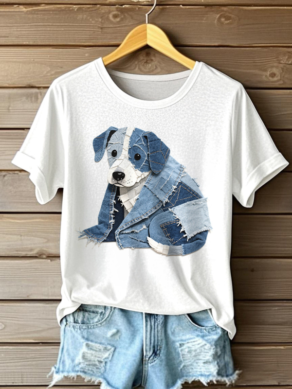 Lühikeste varrukatega T-särk, populaarne eksport 2025. aastal, kuum müük, digitaaltrükiga naiste ümara kaelusega pluus, hulgimüük, D-valmistatud alates ühest tükist