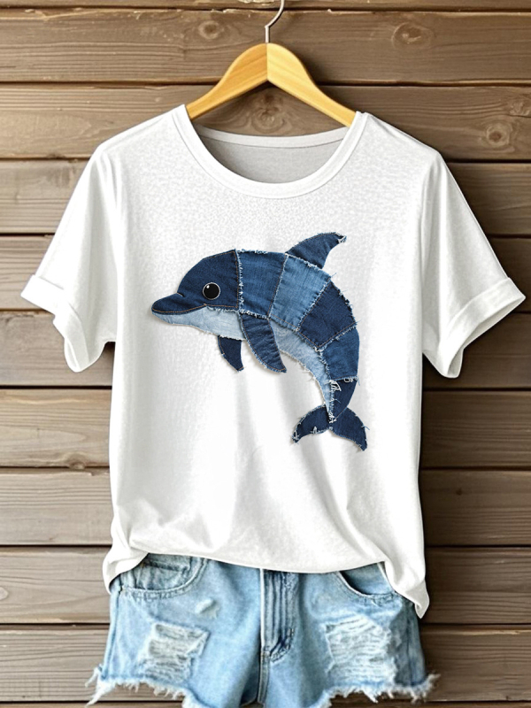 Lühikeste varrukatega T-särk, populaarne eksport 2025. aastal, kuum müük, digitaaltrükiga naiste ümara kaelusega pluus, hulgimüük, D-valmistatud alates ühest tükist