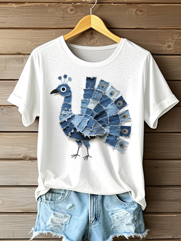 Lühikeste varrukatega T-särk, populaarne eksport 2025. aastal, kuum müük, digitaaltrükiga naiste ümara kaelusega pluus, hulgimüük, D-valmistatud alates ühest tükist