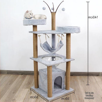 Ράφι για γάτες, Βάση αναρρίχησης για γάτες, Φωλιά γάτας, Ενσωματωμένο μασίφ ξύλο, Μικρά είδη για γάτες, Στήλη λαβής Four Seasons, Άμεση πώληση