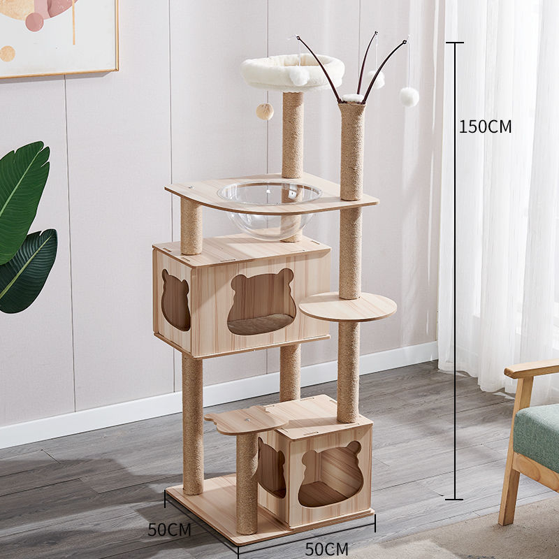 Kassimaja villa riiul kassi ronimisriiul kassipesa puu integreeritud täispuidust väikestele kassidele mõeldud haarete sammas neli aastaaega otsemüük