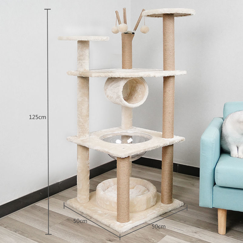 Kassimaja villa riiul kassi ronimisriiul kassipesa puu integreeritud täispuidust väikestele kassidele mõeldud haarete sammas neli aastaaega otsemüük