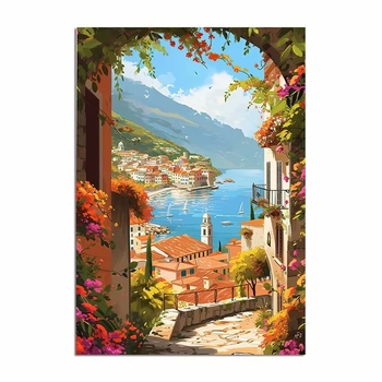 Vintage talvine jõuluvana piiriülene kuummüük Ameerika plekkmaali kunstiteos koduplakat jõulude dekoratiivmaaling