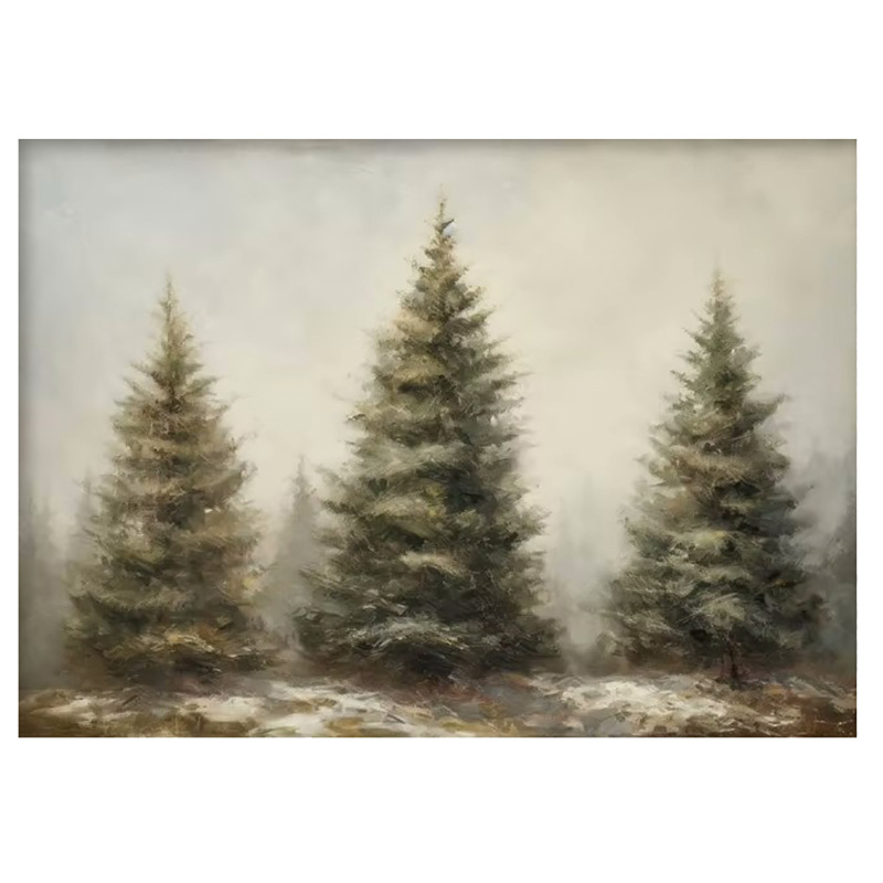 Vintage talvine jõuluvana piiriülene kuummüük Ameerika plekkmaali kunstiteos koduplakat jõulude dekoratiivmaaling