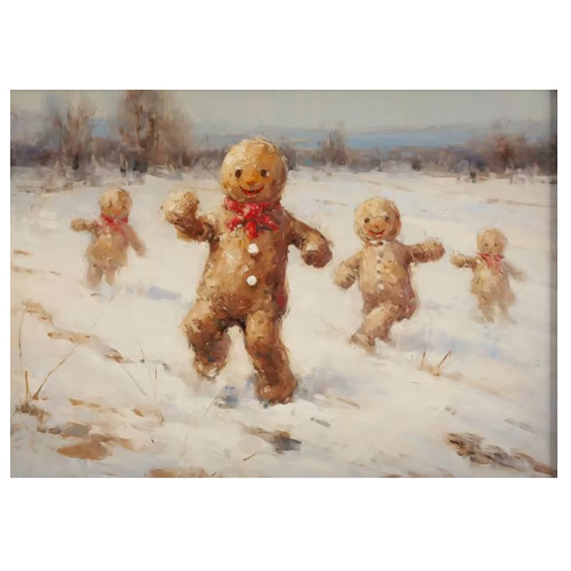 Vintage talvine jõuluvana piiriülene kuummüük Ameerika plekkmaali kunstiteos koduplakat jõulude dekoratiivmaaling