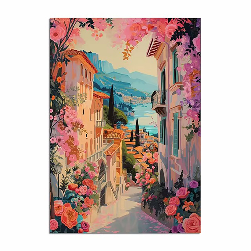 Vintage talvine jõuluvana piiriülene kuummüük Ameerika plekkmaali kunstiteos koduplakat jõulude dekoratiivmaaling