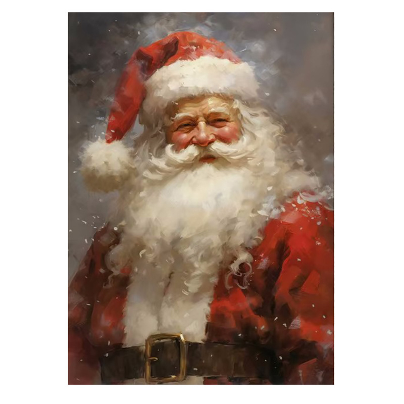 Vintage talvine jõuluvana piiriülene kuummüük Ameerika plekkmaali kunstiteos koduplakat jõulude dekoratiivmaaling