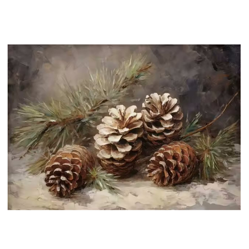 Vintage talvine jõuluvana piiriülene kuummüük Ameerika plekkmaali kunstiteos koduplakat jõulude dekoratiivmaaling