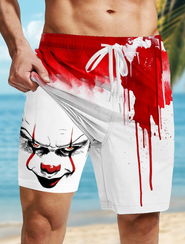 2025. aasta Euroopa ja Ameerika piiriülesed uued 3D-digitaalprintimisega meeste moespordi rannapüksid, kahekihilised vabaajapüksid