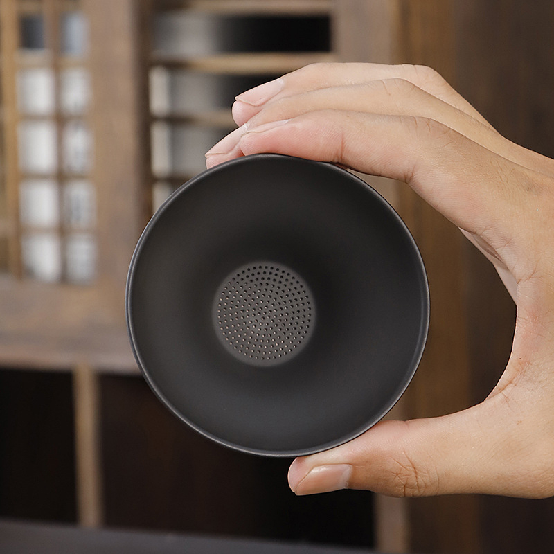 Lila kerámia kung fu teáskészlet öltöny retro háztartási egyszerű teáskanna fedél tál teáskészlet kiegészítők magas színű, értékű kézzel készített ajándék