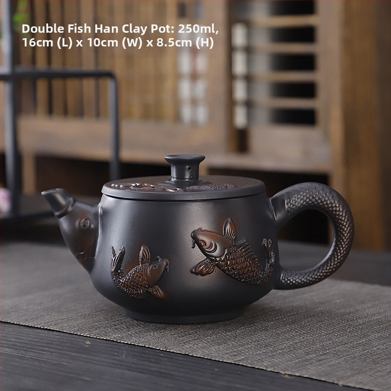 Lila kerámia kung fu teáskészlet öltöny retro háztartási egyszerű teáskanna fedél tál teáskészlet kiegészítők magas színű, értékű kézzel készített ajándék