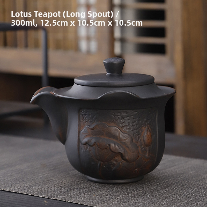 Lila kerámia kung fu teáskészlet öltöny retro háztartási egyszerű teáskanna fedél tál teáskészlet kiegészítők magas színű, értékű kézzel készített ajándék