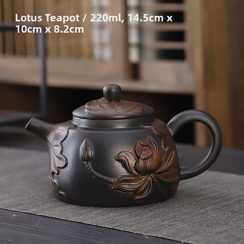 Lila kerámia kung fu teáskészlet öltöny retro háztartási egyszerű teáskanna fedél tál teáskészlet kiegészítők magas színű, értékű kézzel készített ajándék