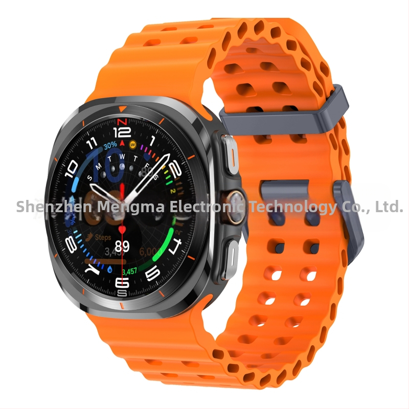 Samsung Galaxy Watch7 Ultra47mm ametliku veebisaidi Ocean Original topeltpandlaga sportlik silikoonrihm