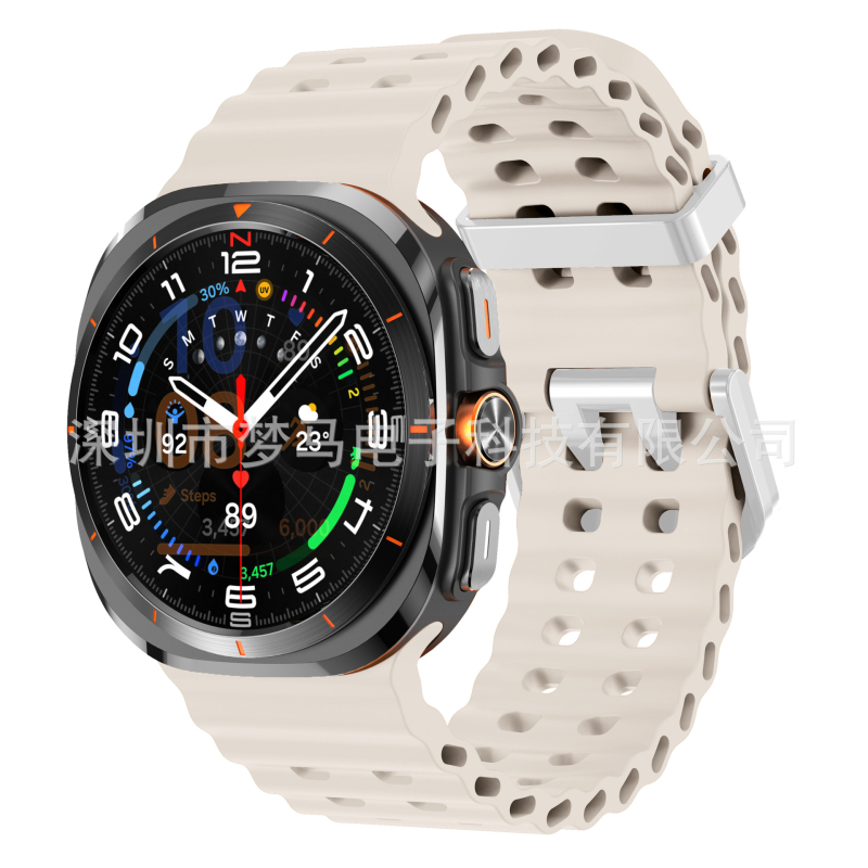 Samsung Galaxy Watch7 Ultra47mm ametliku veebisaidi Ocean Original topeltpandlaga sportlik silikoonrihm