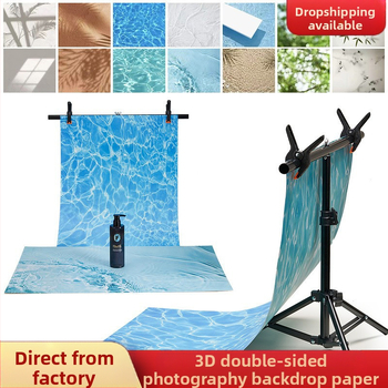 3D stereo divpusēja fotogrāfija fons papīrs ūdens viļņošanās koks ēna gaisma debesis fotogrāfija rekvizīti ēdiens skaistums fotogrāfija