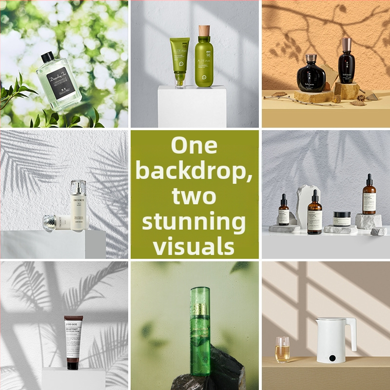 3D стерео двустранен фотографски фон хартия вода вълнички дърво сянка светлина небе фотографски реквизит храна красота фотография