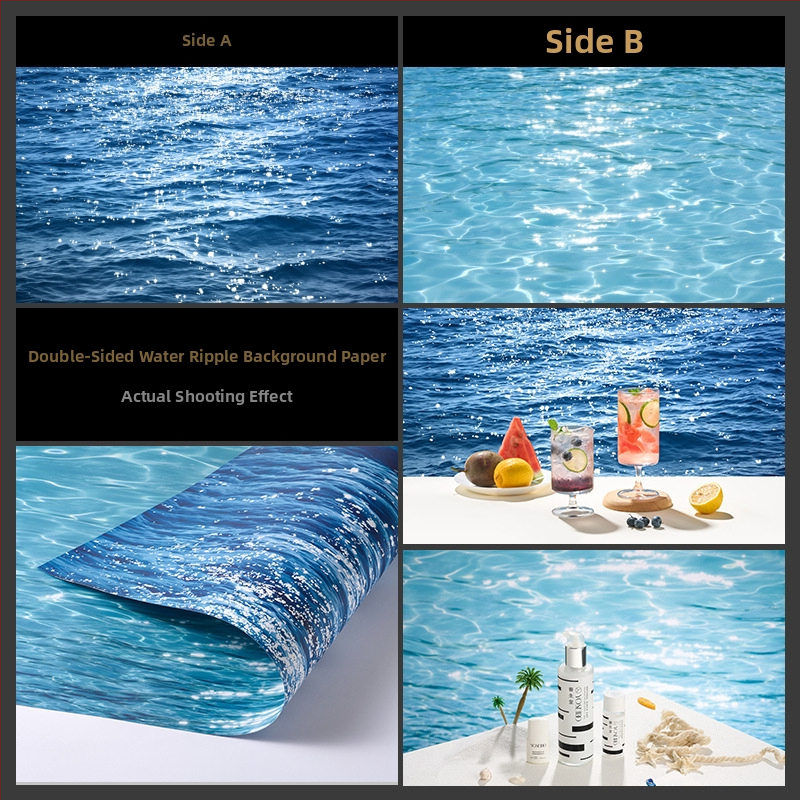 3D stereo divpusēja fotogrāfija fons papīrs ūdens viļņošanās koks ēna gaisma debesis fotogrāfija rekvizīti ēdiens skaistums fotogrāfija