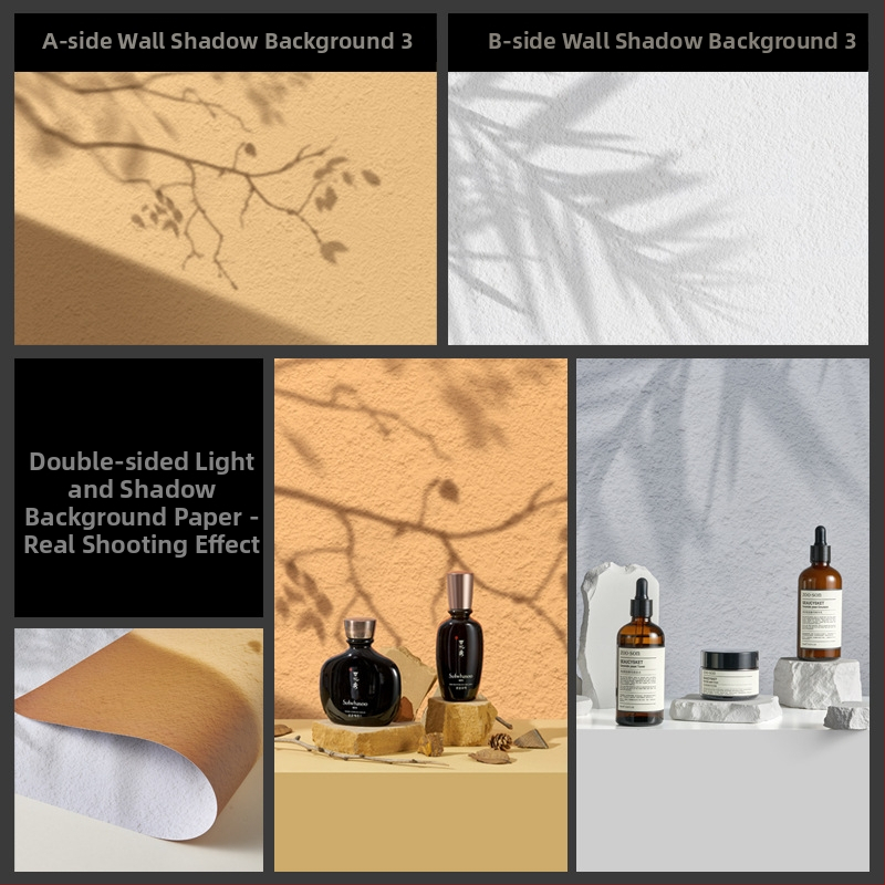 3D stereo divpusēja fotogrāfija fons papīrs ūdens viļņošanās koks ēna gaisma debesis fotogrāfija rekvizīti ēdiens skaistums fotogrāfija